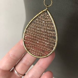 Marlyn Schiff Large Beaded Teardrop Necklace NWT